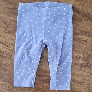 Purple Polka Dot Heart Leggings